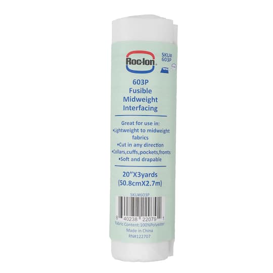 Roc-Lon 20" x 3yd. Fusible Midweight Polyester Interfacing